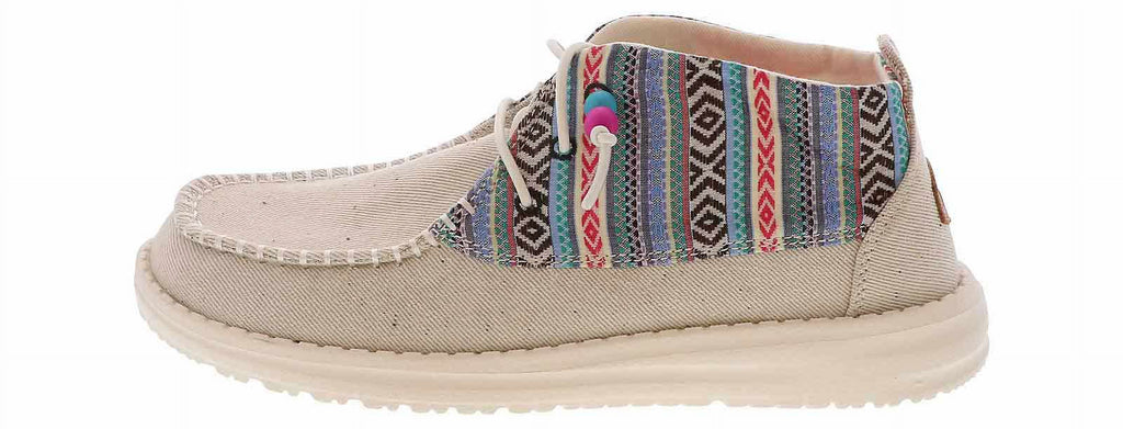 Heydude Wendy Mid Boho Mix Casual Shoe | 40751-1MX White