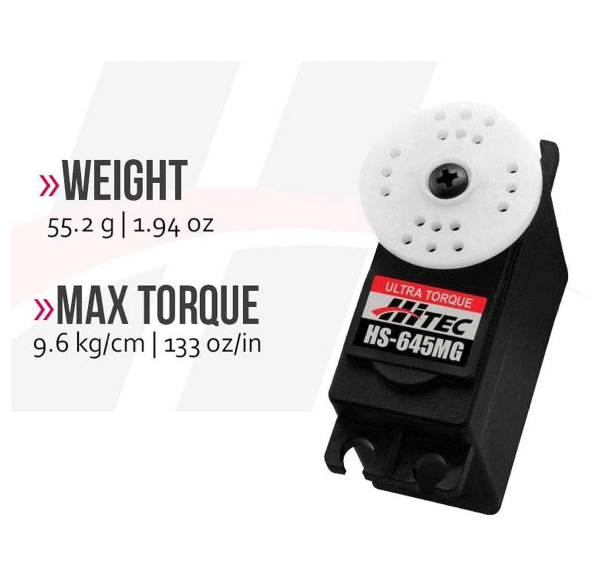 Hitec 32645S HS-645MG High Torque 2BB Metal Gear Servo