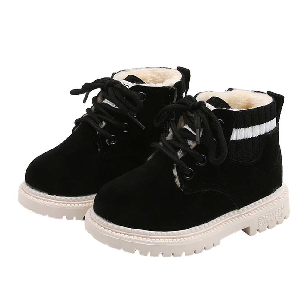 Boys' Boots Toddler Shoes Boys Girls British Style Knitted Elasticated Fashion Laceing Non Slip Thicken Keep Warm Comfortable Save Big