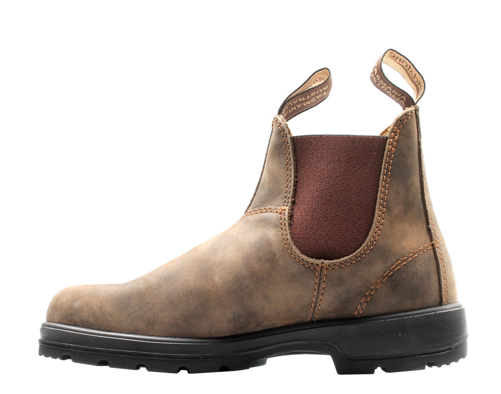 Blundstone 585 Chelsea Boots Rustic Brown Premium Leather Unisex Comfortable