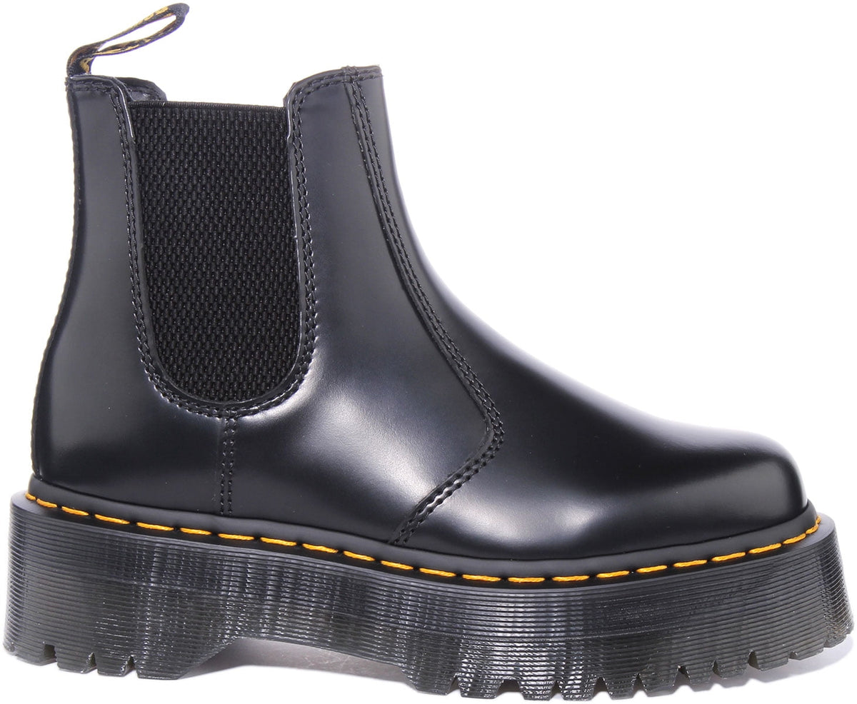 Dr Martens 2976 Quad Unisex Leather Chelsea Boot In Black Size 7.5 M
