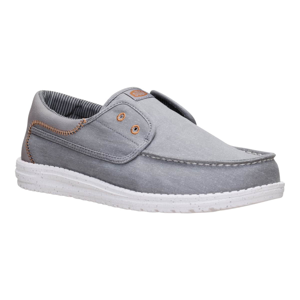 HEYDUDE Men Wally Cru Stretch Canvas, Ensign Blue, 10
