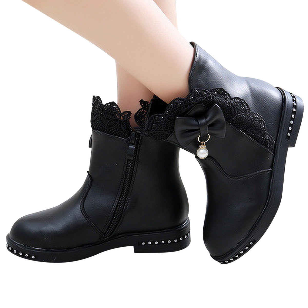 Boots Gift for Girls Boys Girls Side Zipper Ankle Boots(Toddler/Little Kid) Save Big
