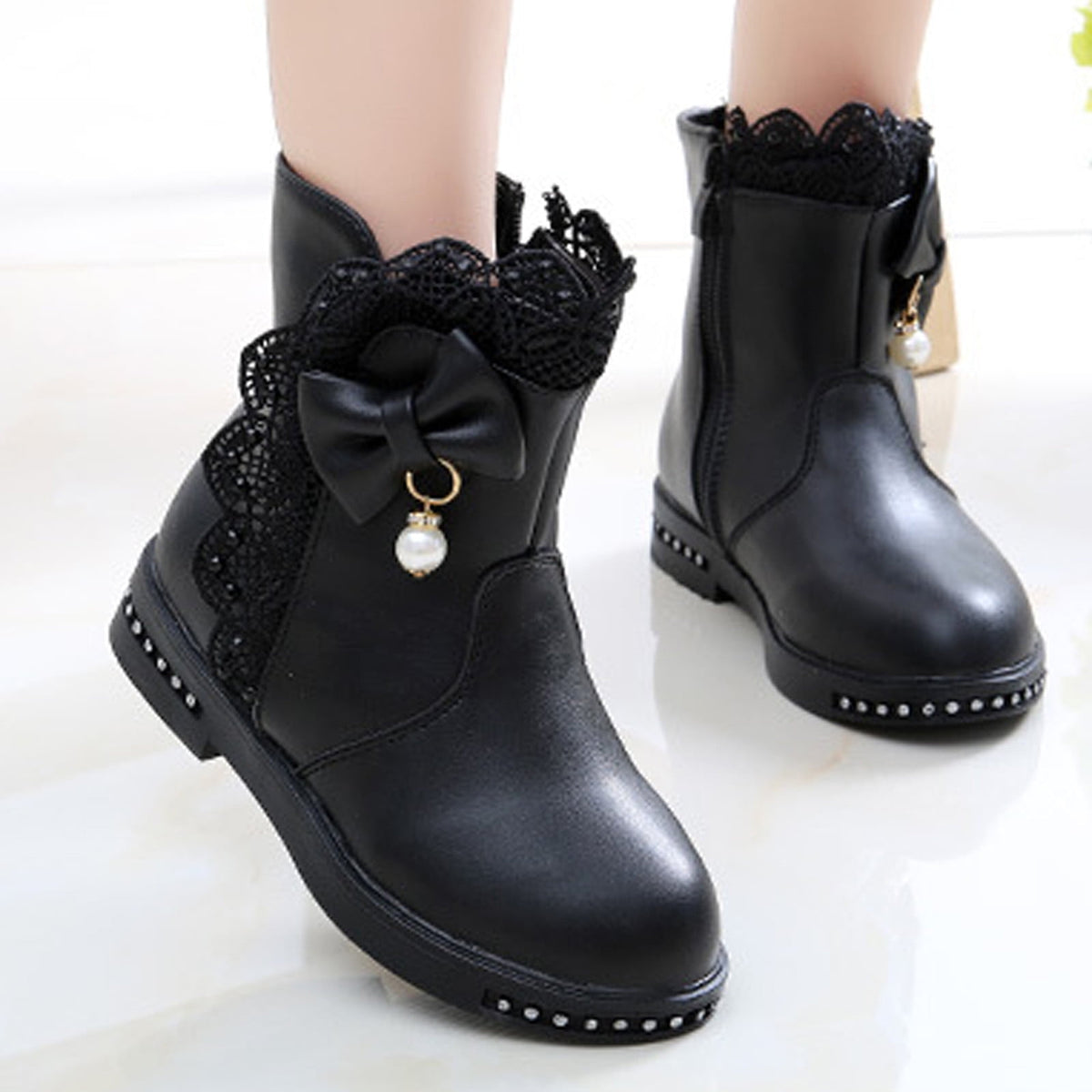 Boots Gift for Girls Boys Girls Side Zipper Ankle Boots(Toddler/Little Kid) Save Big