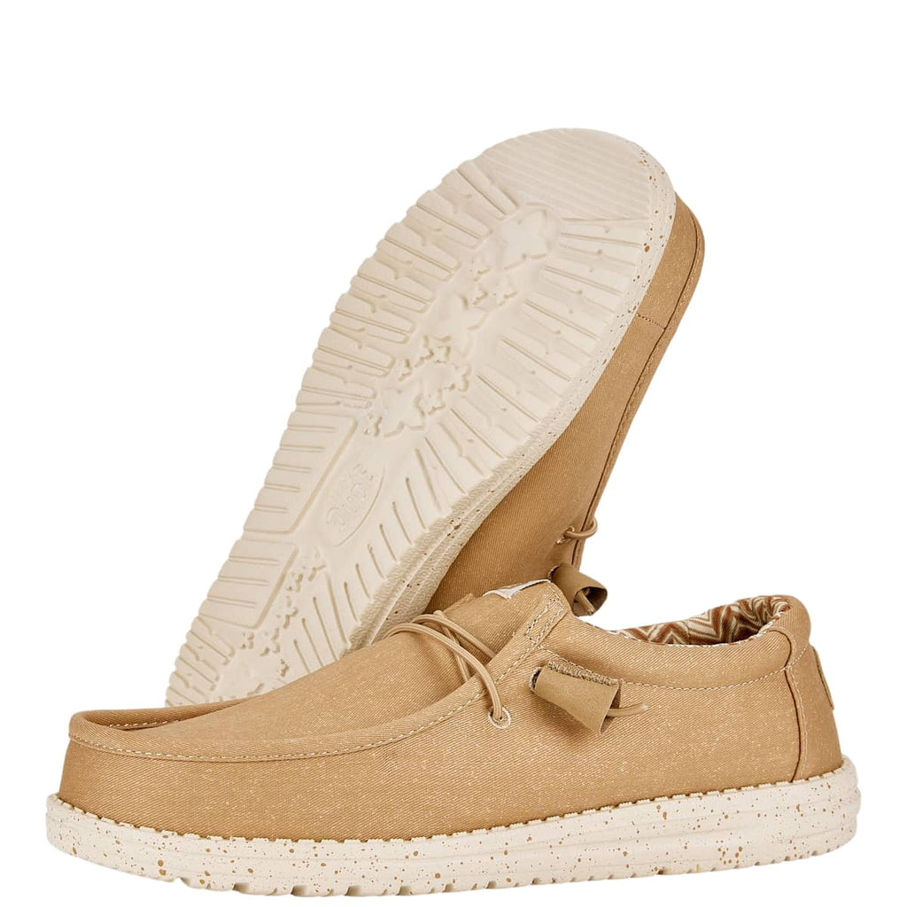 HEYDUDE Men Wally Stretch Canvas, Stone White, 9