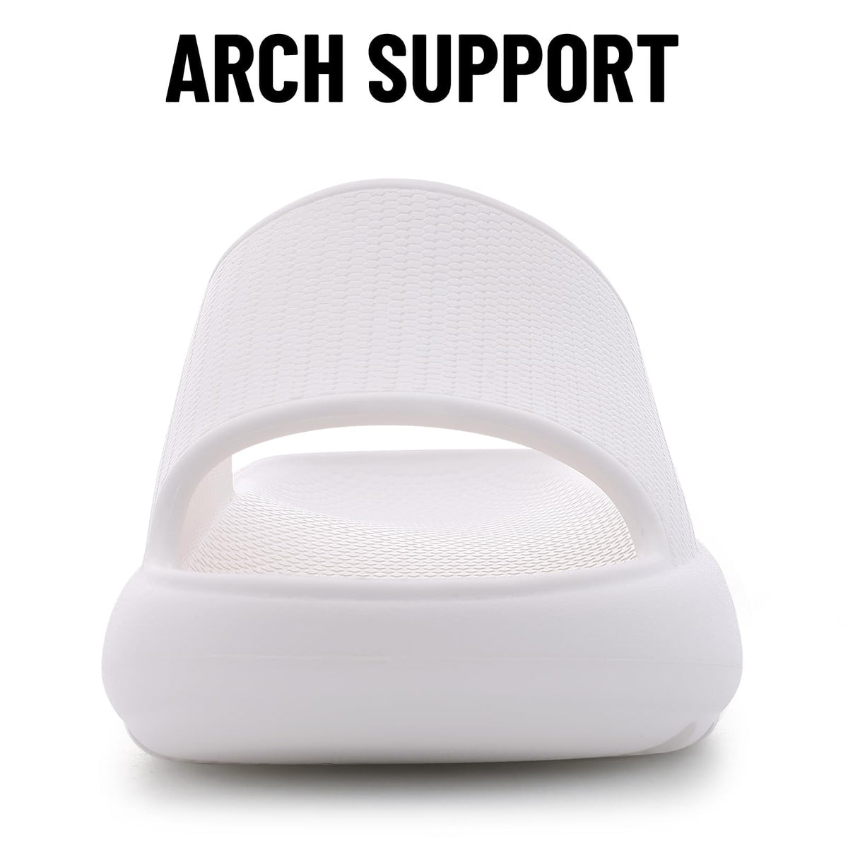 Litfun Cloud Slide Sandals for Women Men Summer Shower Shoes Soft Pillow Slippers Arch Support Beach Slides, Black