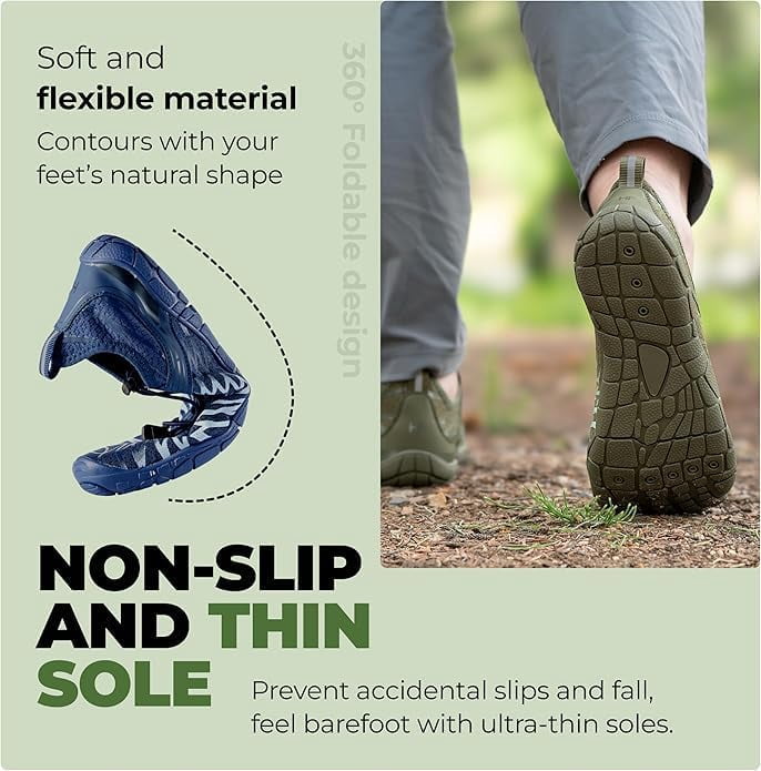 Hike Footwear HF Signature Barefoot Shoes for Women Men | Wide Toe Box | Zero Drop | Minimalist Walking Hiking Shoes | Lightweight Comfortable