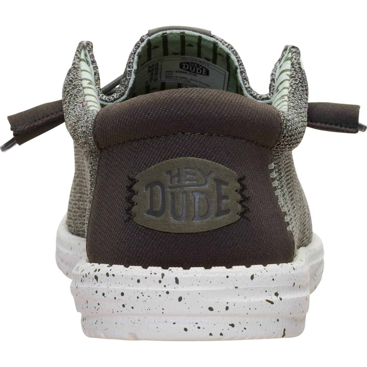 HEYDUDE Wally Stretch Sox, Granite Grey/Black, 10
