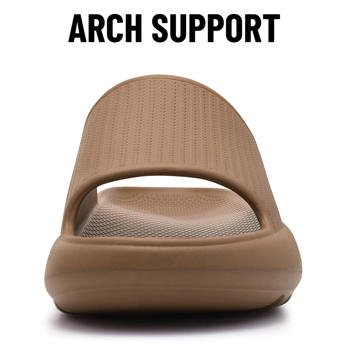 Litfun Cloud Slide Sandals for Women Men Summer Shower Shoes Soft Pillow Slippers Arch Support Beach Slides, Black