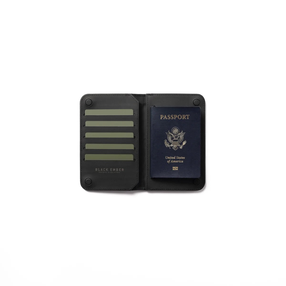 Black Ember Magfold Travel Wallet