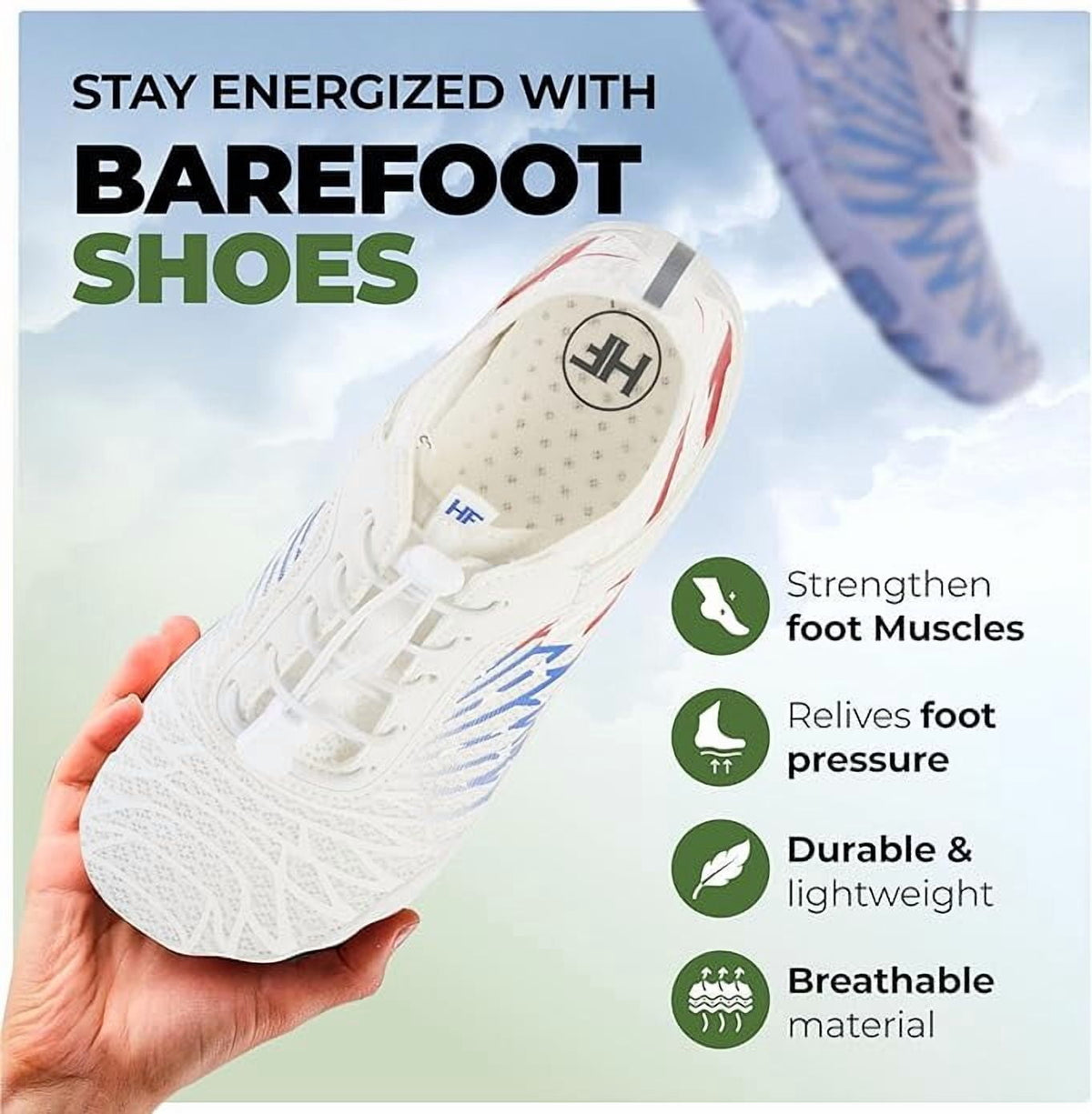 Hike Footwear HF Signature Barefoot Shoes for Women Men | Wide Toe Box | Zero Drop | Minimalist Walking Hiking Shoes | Lightweight Comfortable