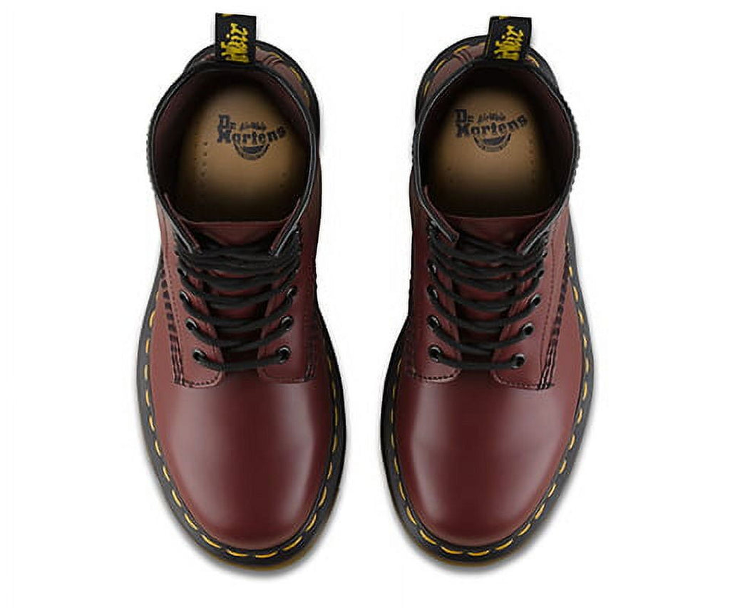 Dr. Martens Unisex 1460Z DMC 8 Lace Up Cherry Red Smooth Leather Boots Shoes Doc