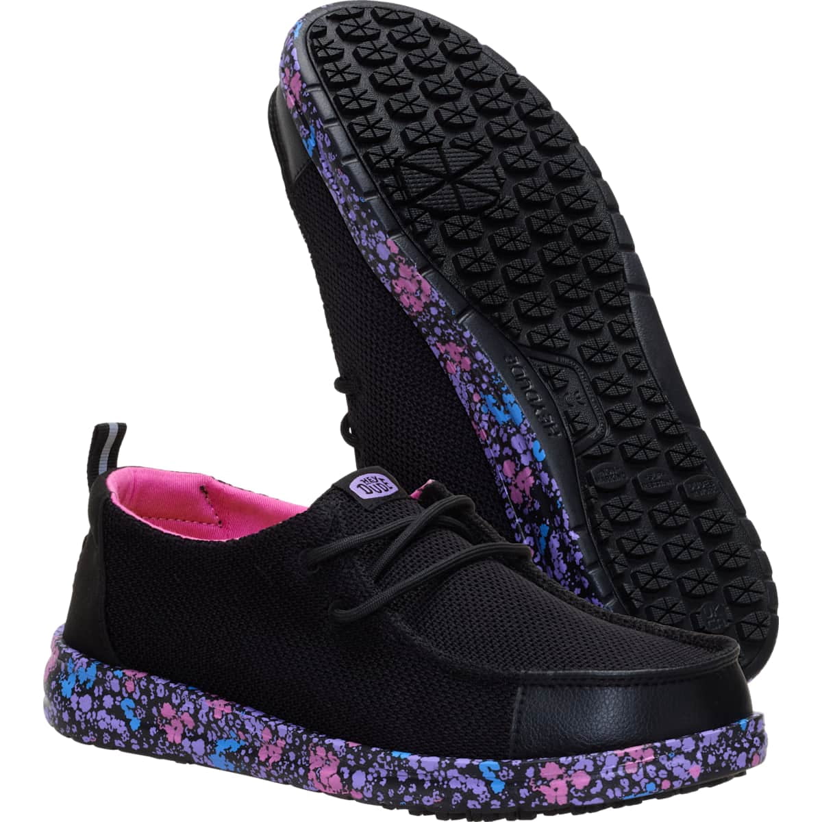 HEYDUDE Women Wendy Work CE Slip Resistant, Black, 8
