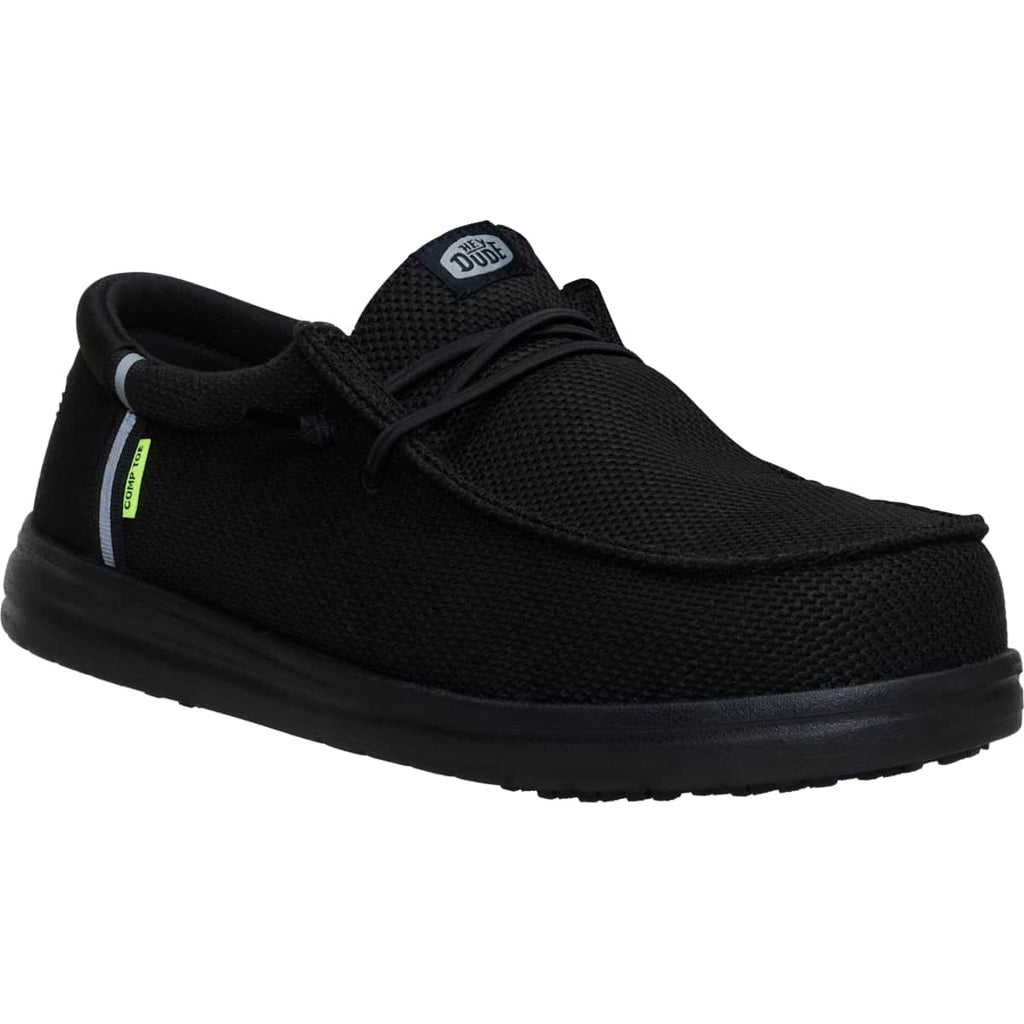 HEYDUDE Men Wally Work Comp Toe, Black, 15