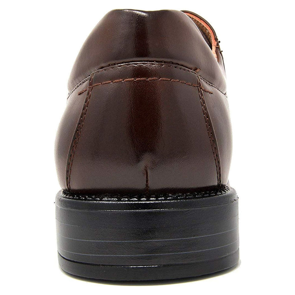 Bruno Marc Men's Oxfords Shoes Classic Square Toe Leather Shoes For Men Lace up Dress Shoes GOLDMAN-01 DARK/BROWN Size 15