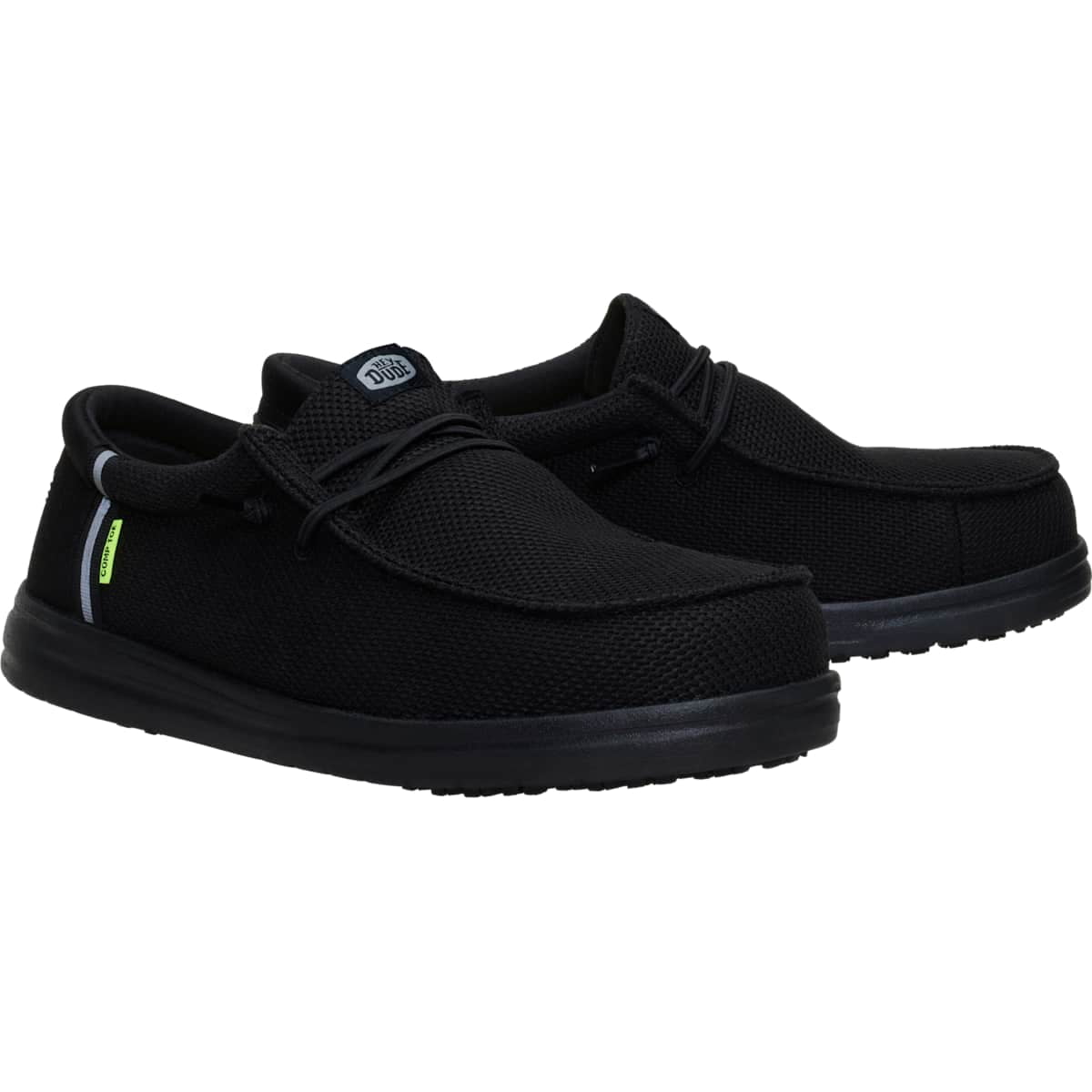 HEYDUDE Men Wally Work Comp Toe, Black, 15