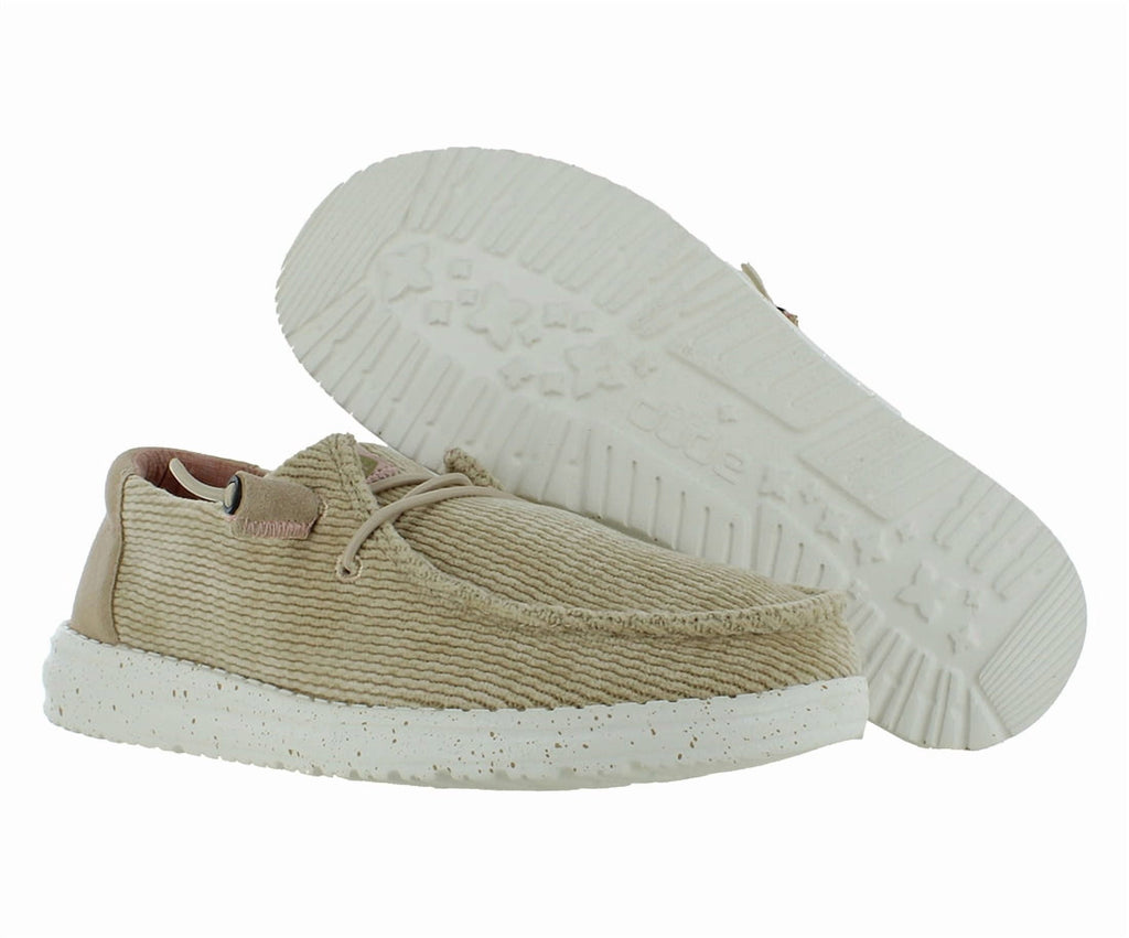 Hey Dude Wendy Wave Corduroy Womens Shoes Size 10, Color: Taupe