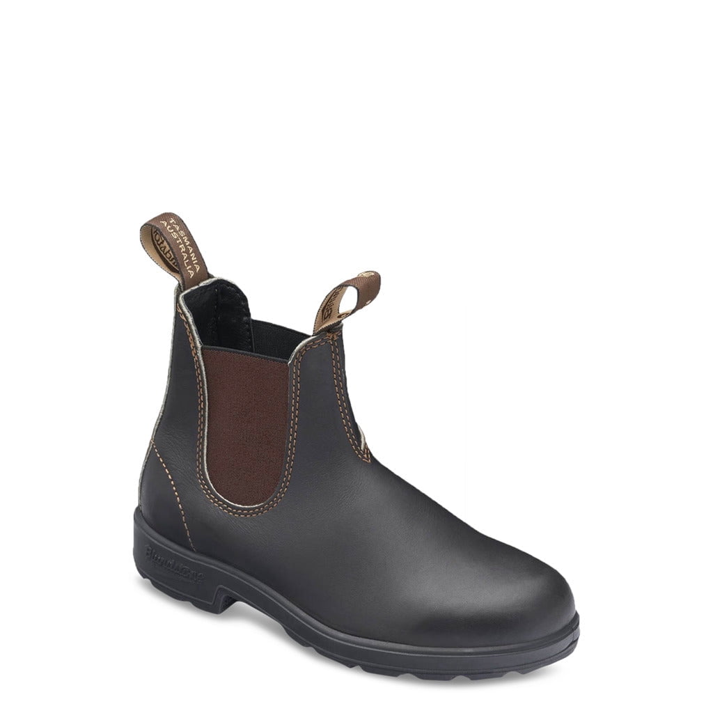Blundstone Shock Absorbing Chelsea, Medium Closed Toe Stout Brown, 105