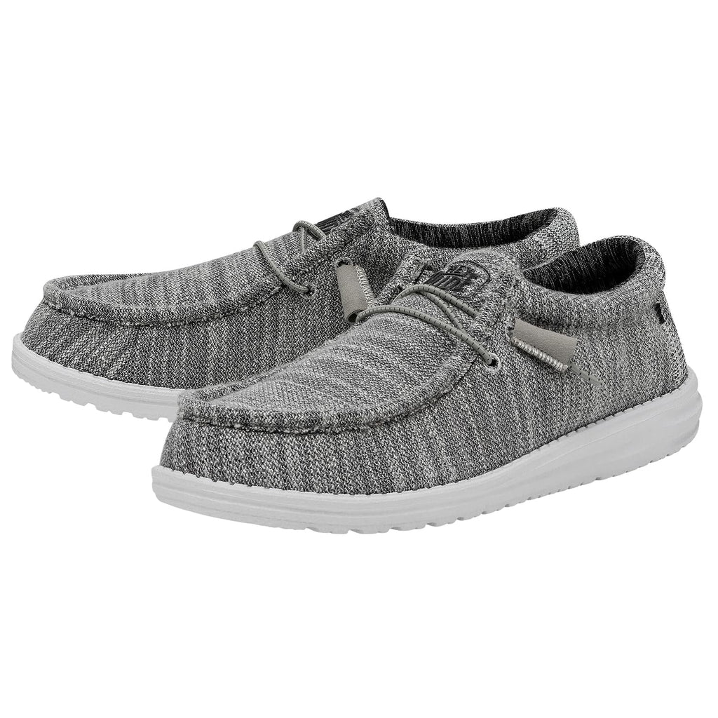 Hey Dude Men's Wally Stretch Mix Granite Size 12