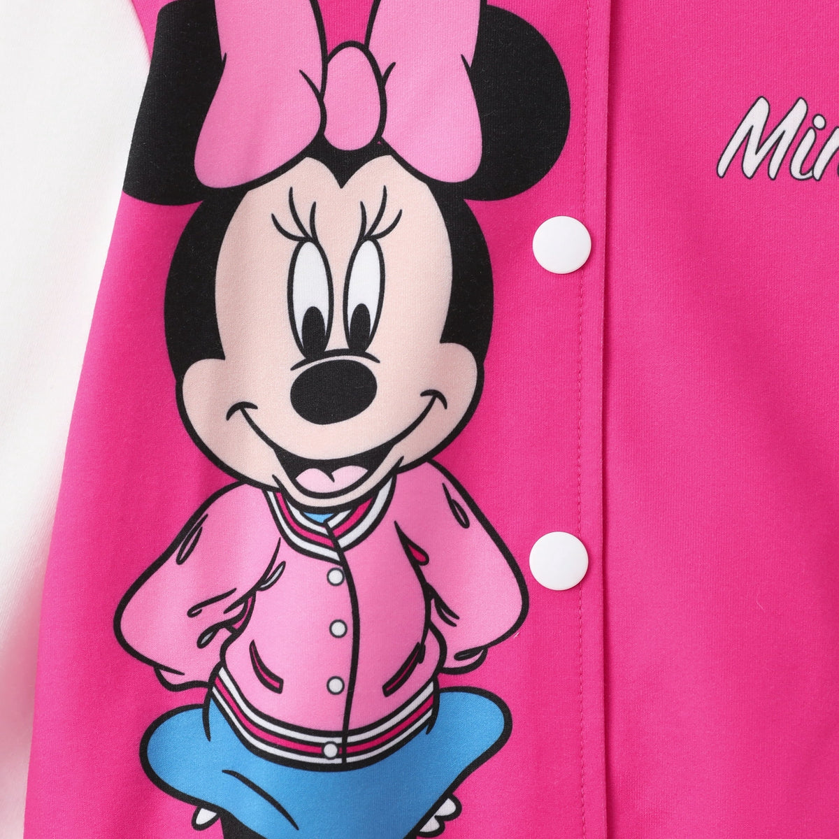 Disney Girls Bomber Jacket Minnie Mouse Colorblock Varsity Lightweight Sweatshirts Gift Fall Spring Sizes 3-10