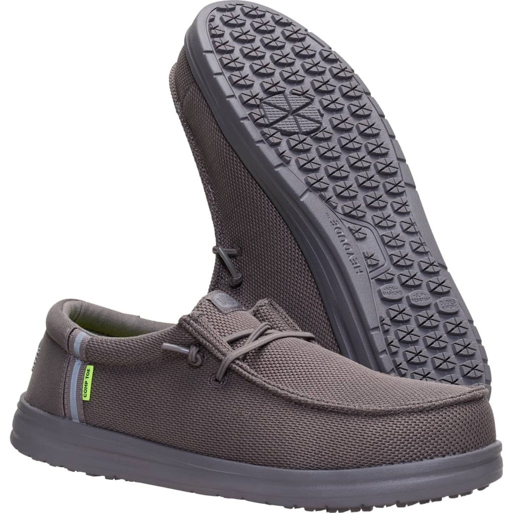 HEYDUDE Men Wally Work Comp Toe, Black, 15
