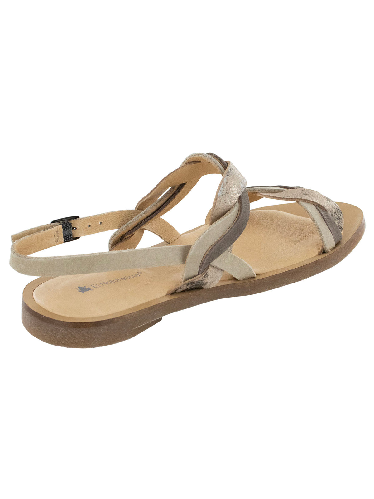El Naturalista Womens Tulip N5188 Flat Sandal Shoes, Taupe, EU 36 / US 6