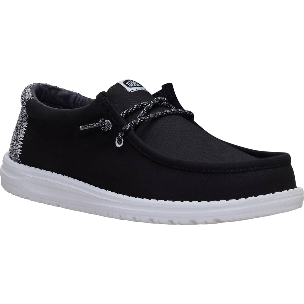 HEYDUDE Wally Heathered Knit, Black, 9