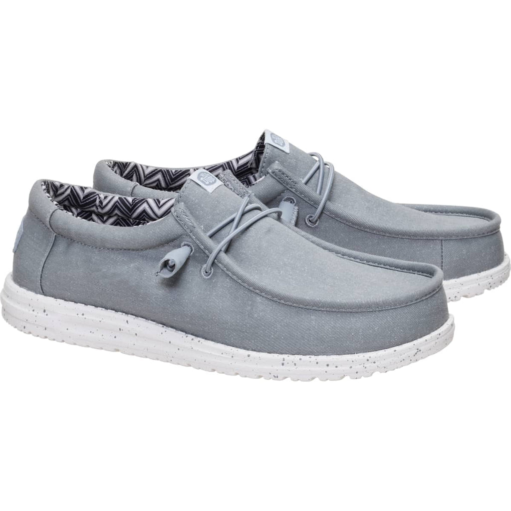 HEYDUDE Men Wally Stretch Canvas, Stone White, 9