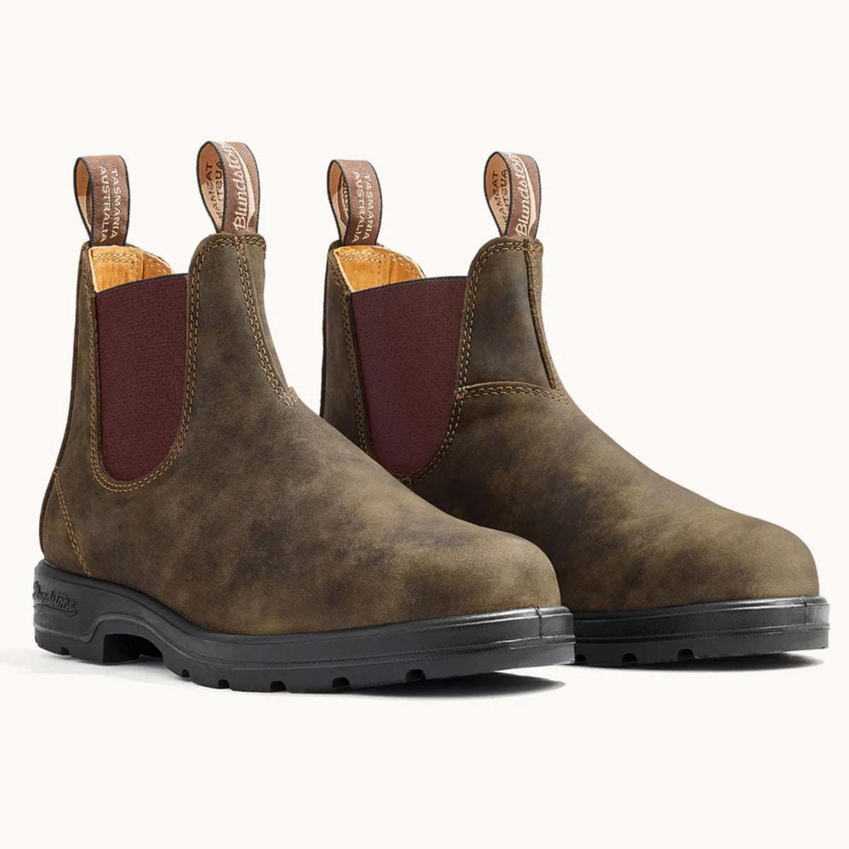 Blundstone 587 Unisex Classic Series Chelsea Boot for Men and Women with Shock Absorption and Premium Water Resistant Leather, Rustic Black, 6 US Men / 8 US Women / 5 AU - AUTHORIZED DEALER