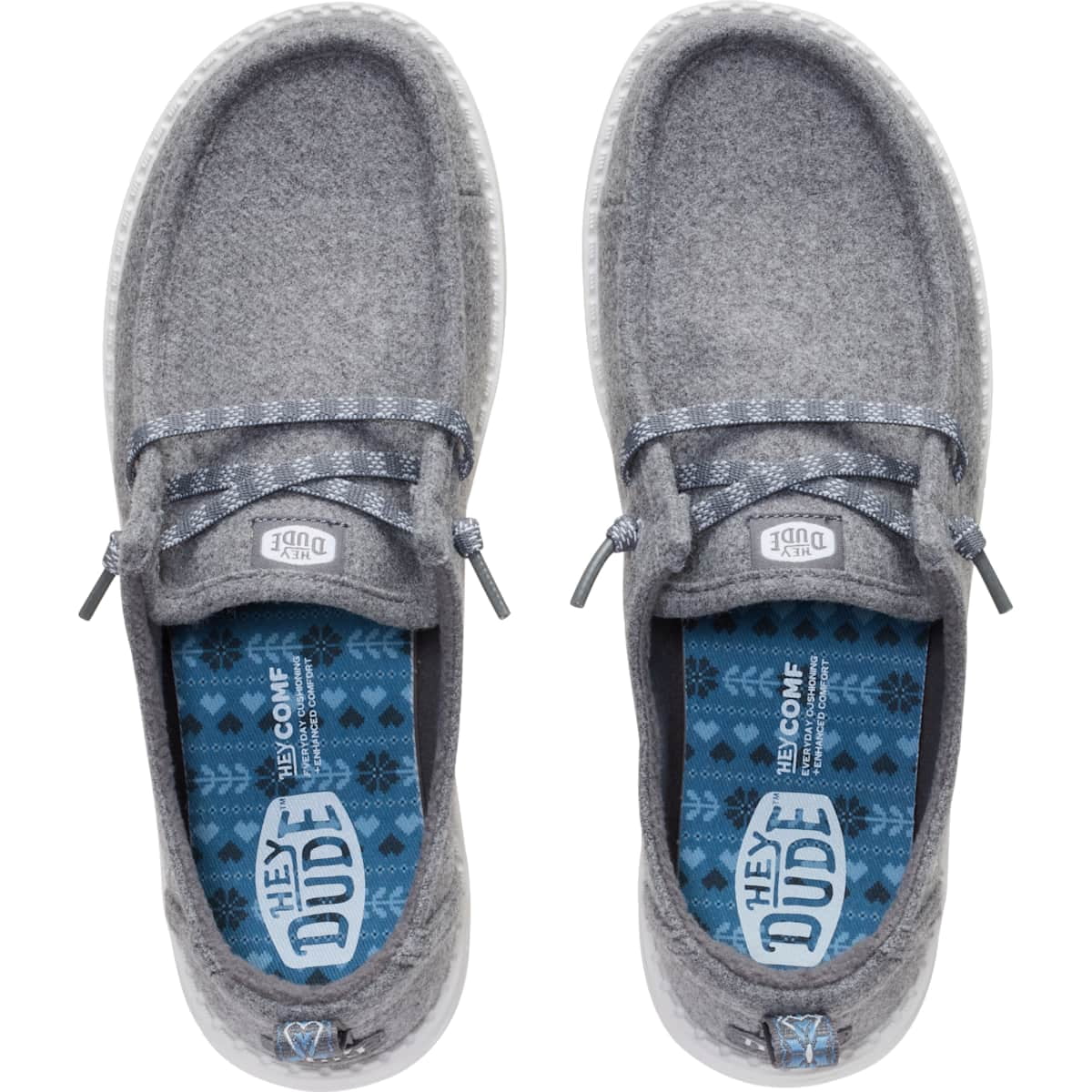 HEYDUDE Wendy Cozy Wool, Dark Charcoal/Black, 10