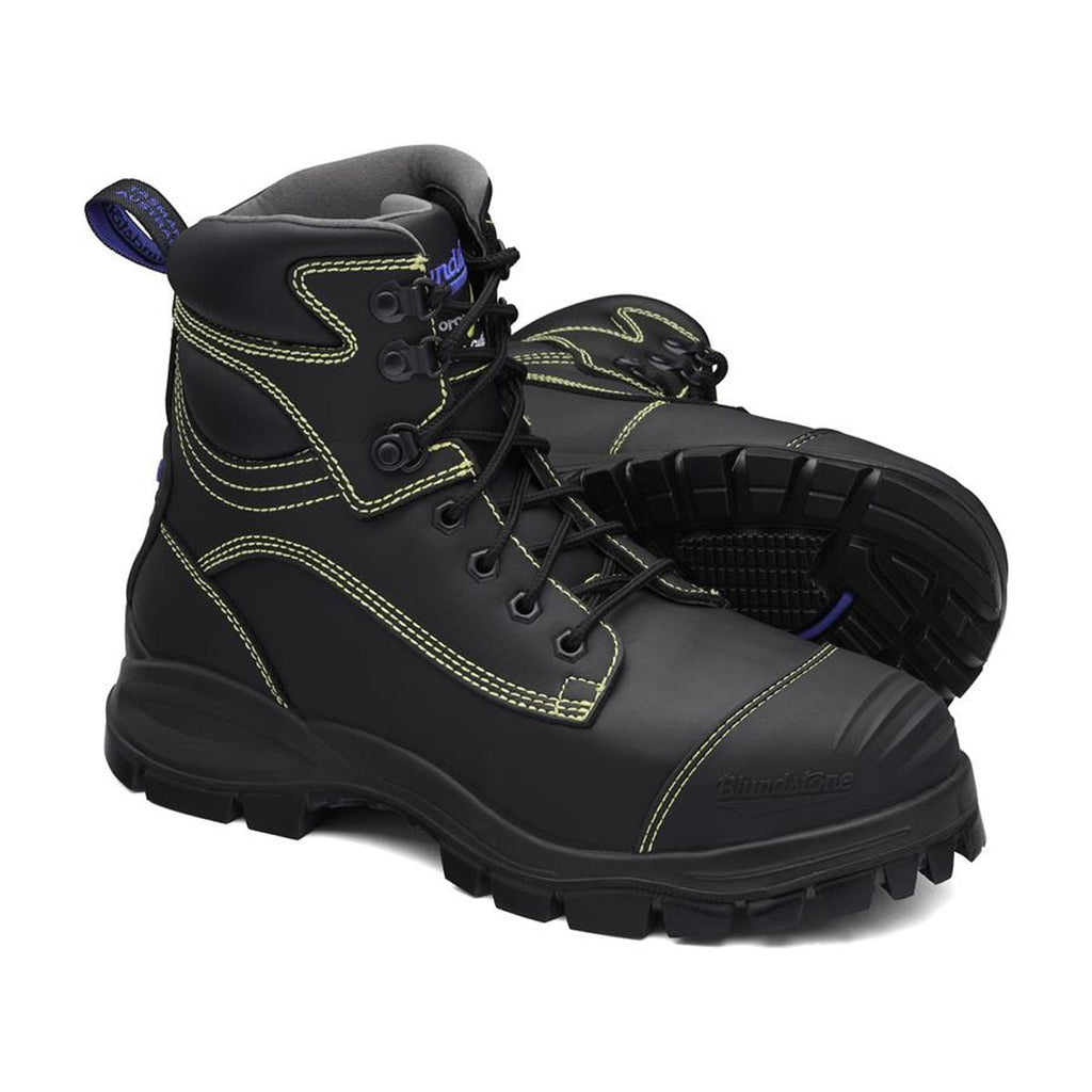 Blundstone Steel Toe Lace Up, Water & Puncture Resistant, Black,US size 11