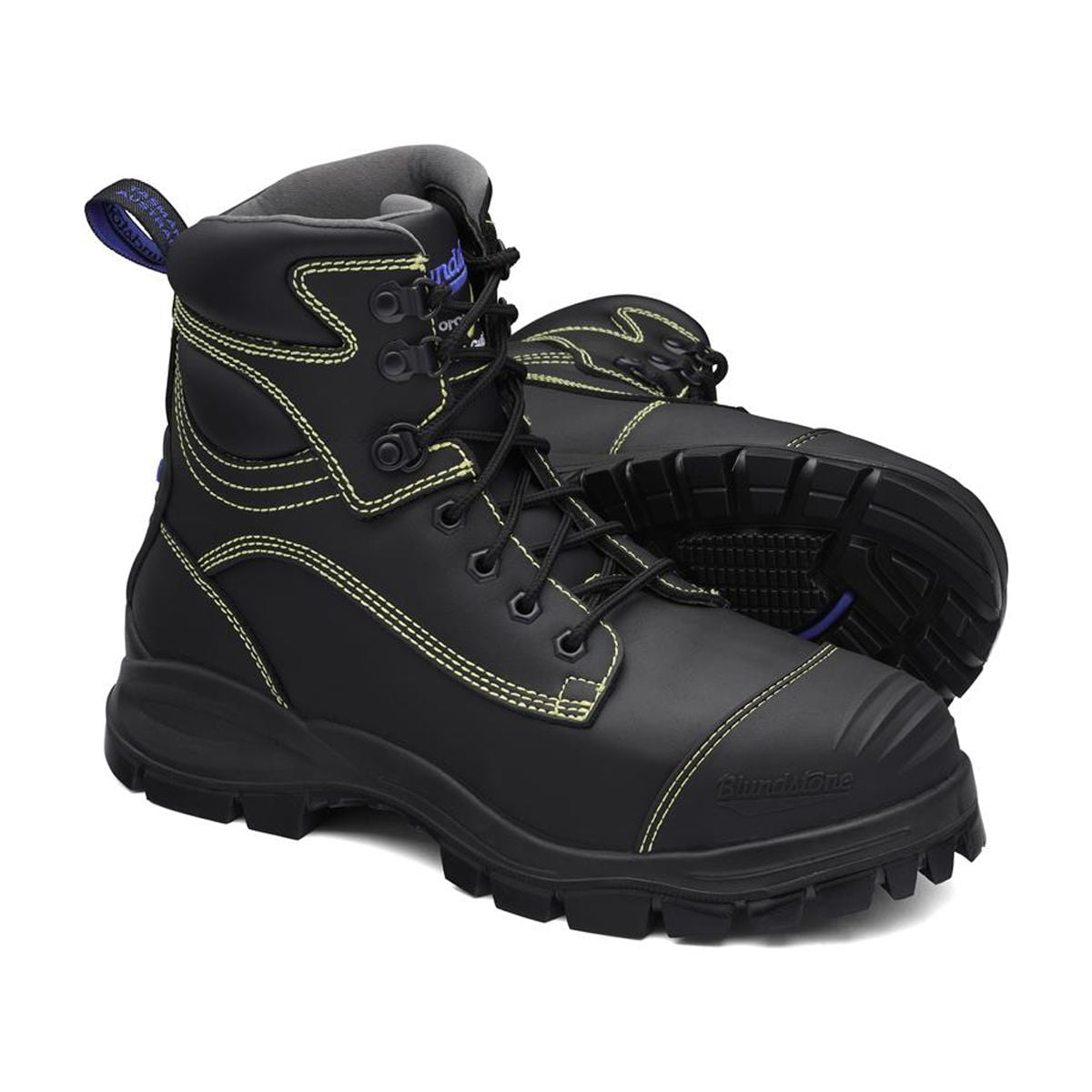 Blundstone Steel Toe Lace Up, Water & Puncture Resistant, Black, US size 10.5