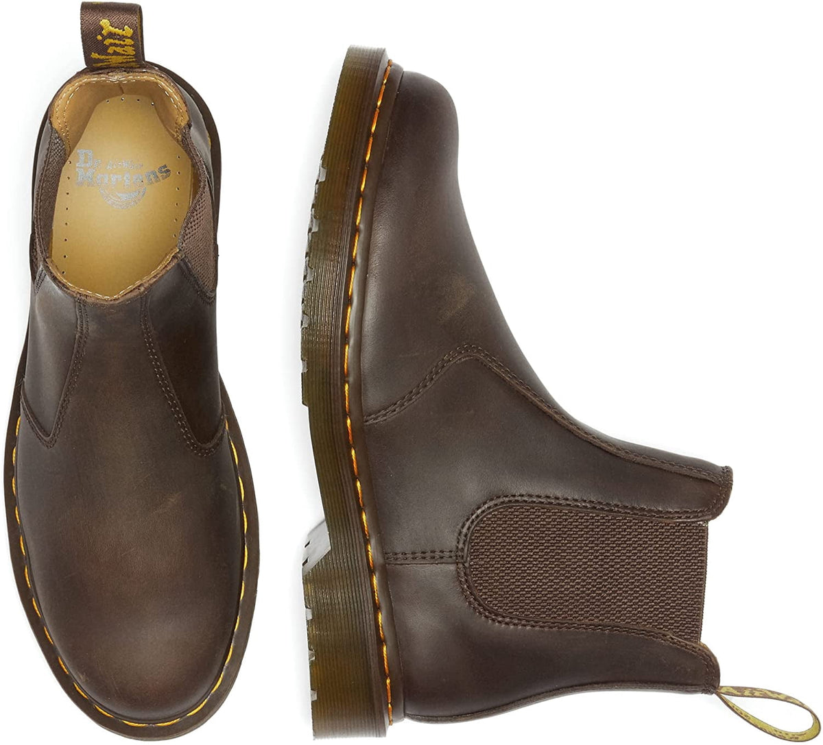 Dr. Martens Unisex-Adult Chelsea Boot 10 Women/9 Men Dark Brown Crazy Horse
