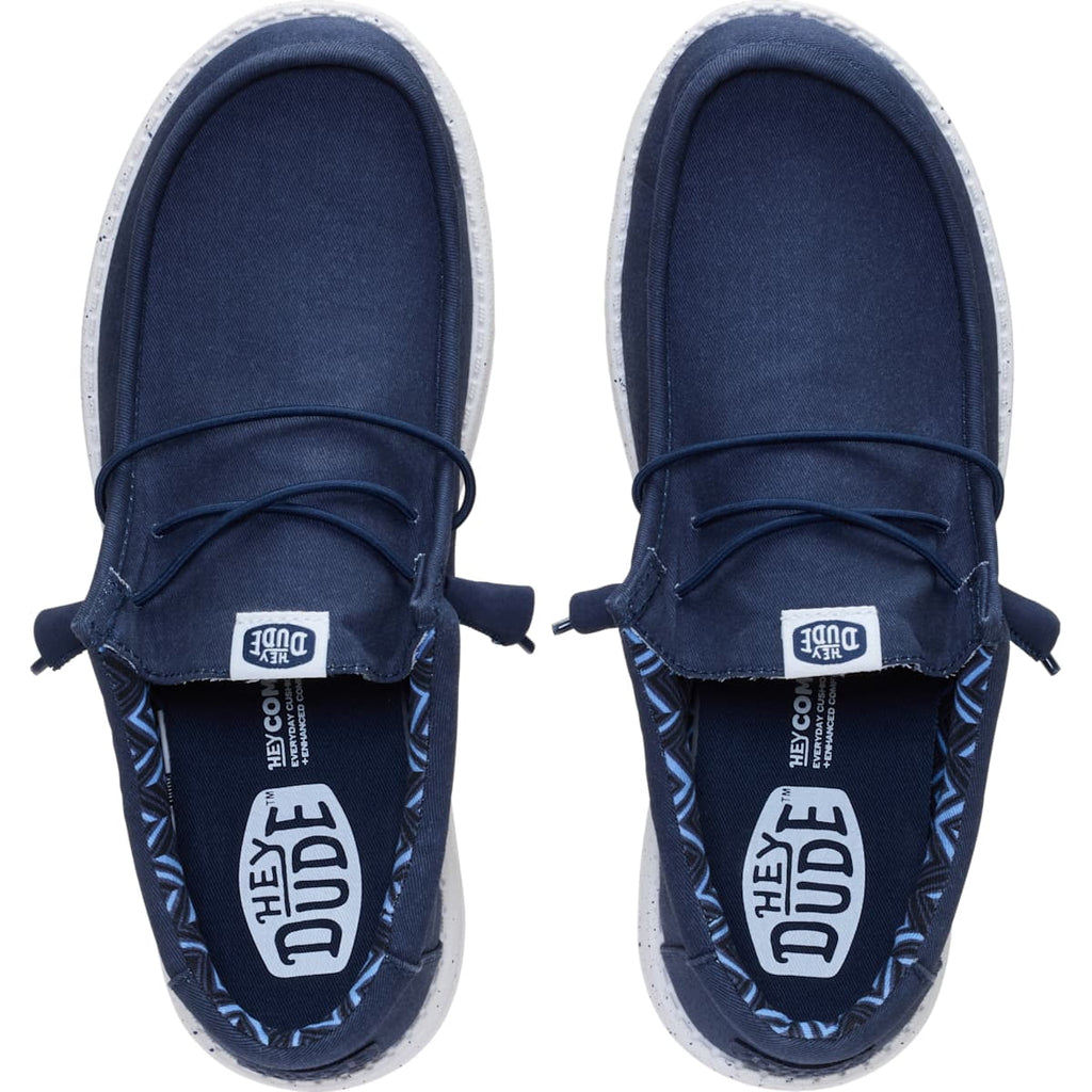 HEYDUDE Men Wally Stretch Canvas, Navy, 7