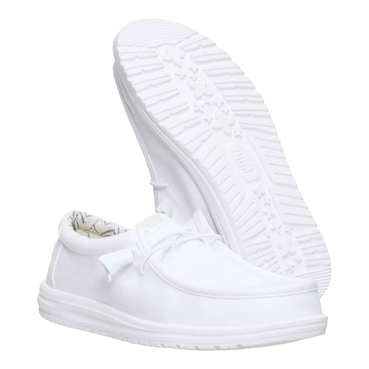 HEYDUDE Men Wally Stretch Canvas, Black/White, 9