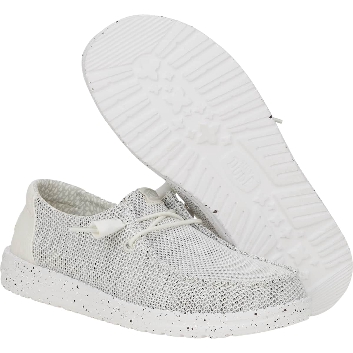 HEYDUDE Wendy Stretch Sox Wide, Light Grey, 8