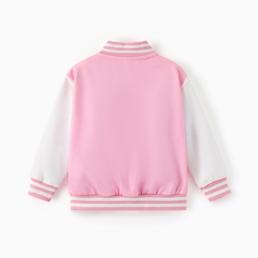 Disney Girls Bomber Jacket Minnie Mouse Colorblock Varsity Lightweight Sweatshirts Gift Fall Spring Sizes 3-10
