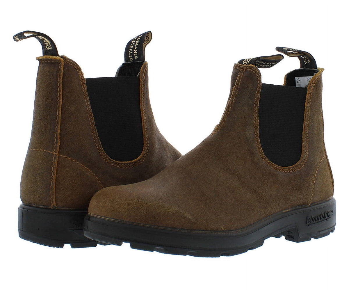 Blundstone Elastic Sided Suede Unisex Shoes Size 6.5, Color: Tobacco