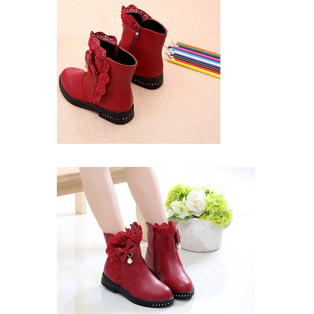 Boots Gift for Girls Boys Girls Side Zipper Ankle Boots(Toddler/Little Kid) Save Big