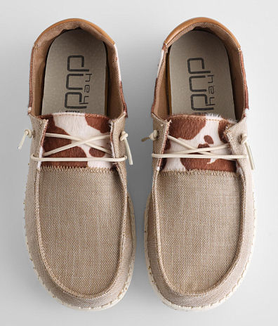Hey Dude Wendy Cow Pieced Shoes