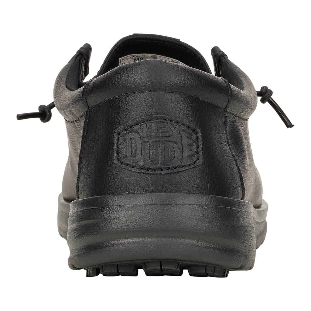 HEYDUDE Men Wally Work CE Slip Resistant, Black Mesh, 13