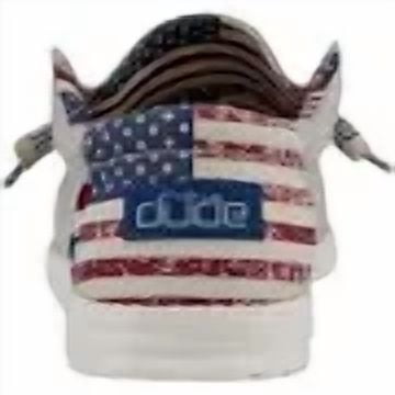 Hey Dude Wally Off White Patriotic Shoes
