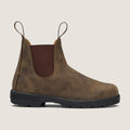 Blundstone 585 Chelsea Boots Rustic Brown Premium Leather Unisex Comfortable