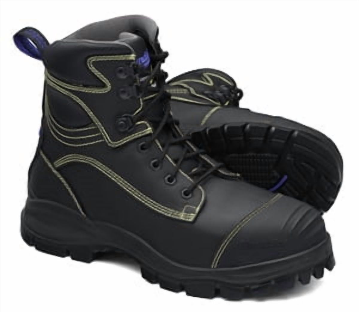Blundstone Steel Toe Lace Up, Water & Puncture Resistant, Black, US size 11.5