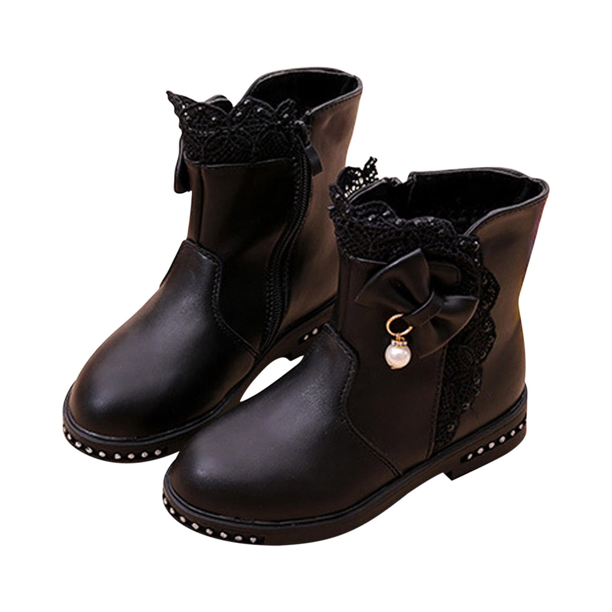 Boots Gift for Girls Boys Girls Side Zipper Ankle Boots(Toddler/Little Kid) Save Big