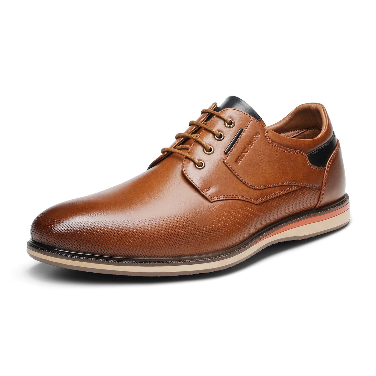 Bruno Marc Mens Casual Shoes Round Toe Classic Lace-up Oxford Shoes Dress Shoes LG19009M BROWN Size 8.5