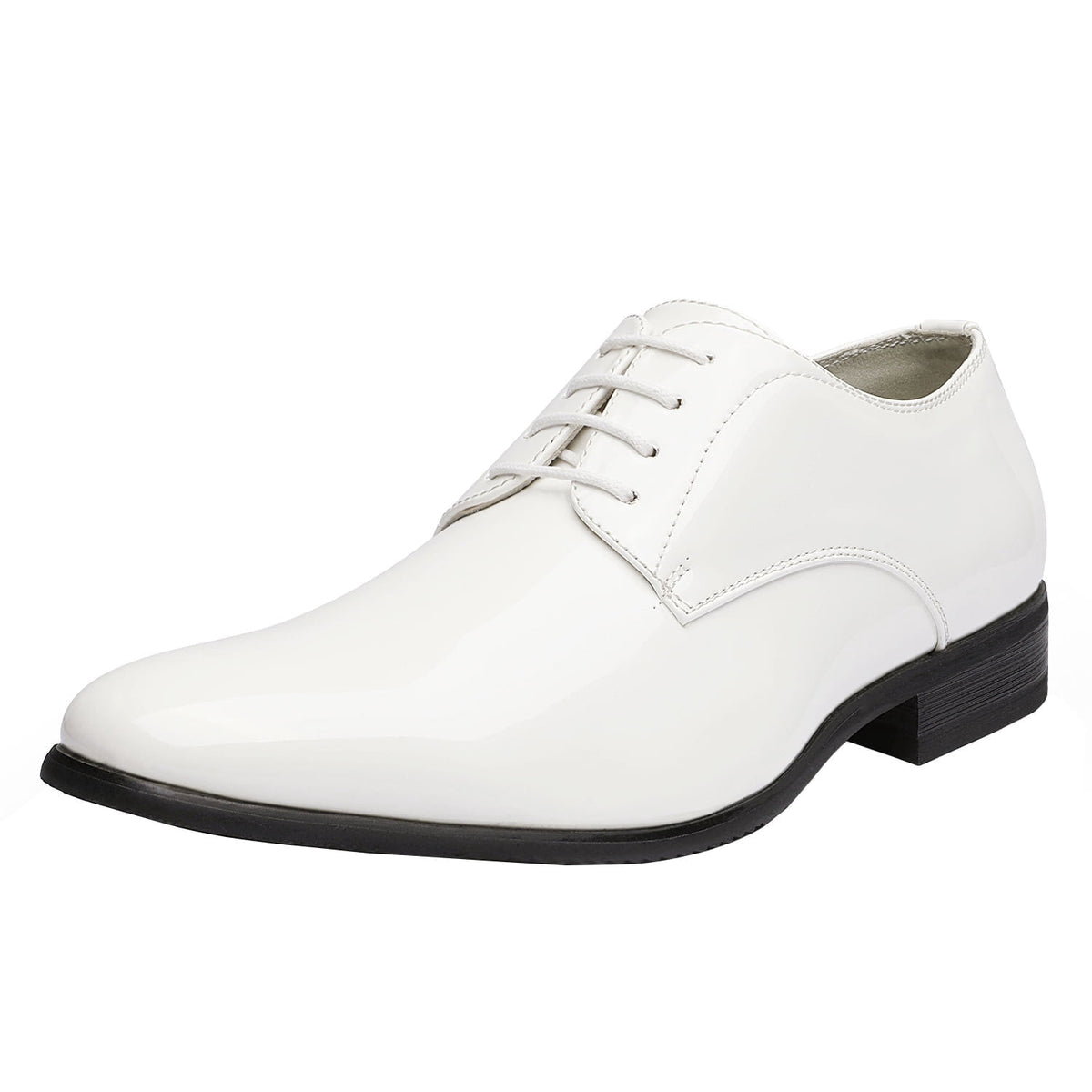 Bruno Marc Men's Faux Patent Leather Dress Shoes Classic Lace-up Formal Oxford BLACK CEREMONY-06 size 12