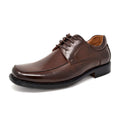 Bruno Marc Men's Oxfords Shoes Classic Square Toe Leather Shoes For Men Lace up Dress Shoes GOLDMAN-01 DARK/BROWN Size 15