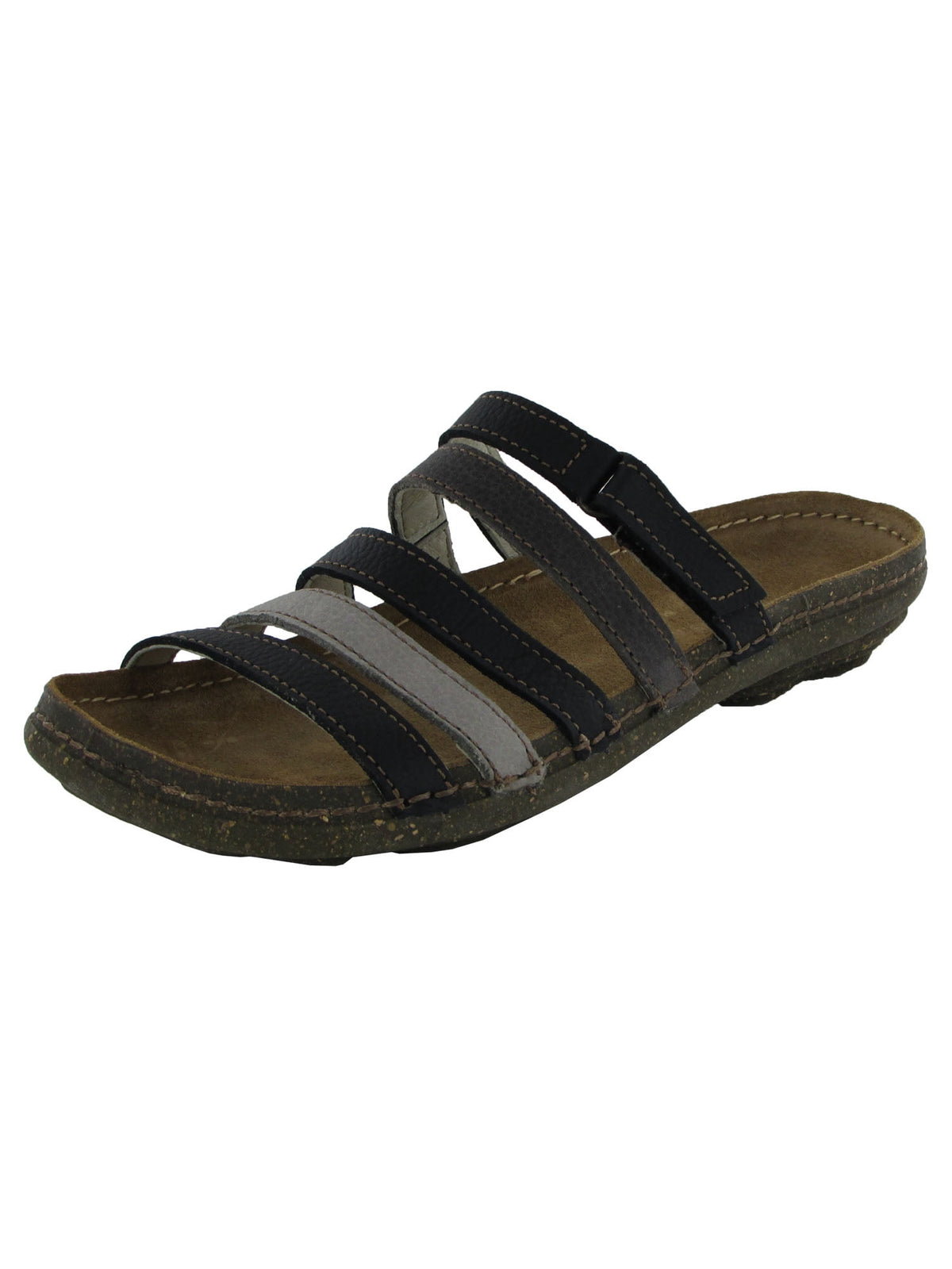 El Naturalista Womens Torcal N327 Slide Sandal Shoes, Black Mixed, EU 39 / US 8.5