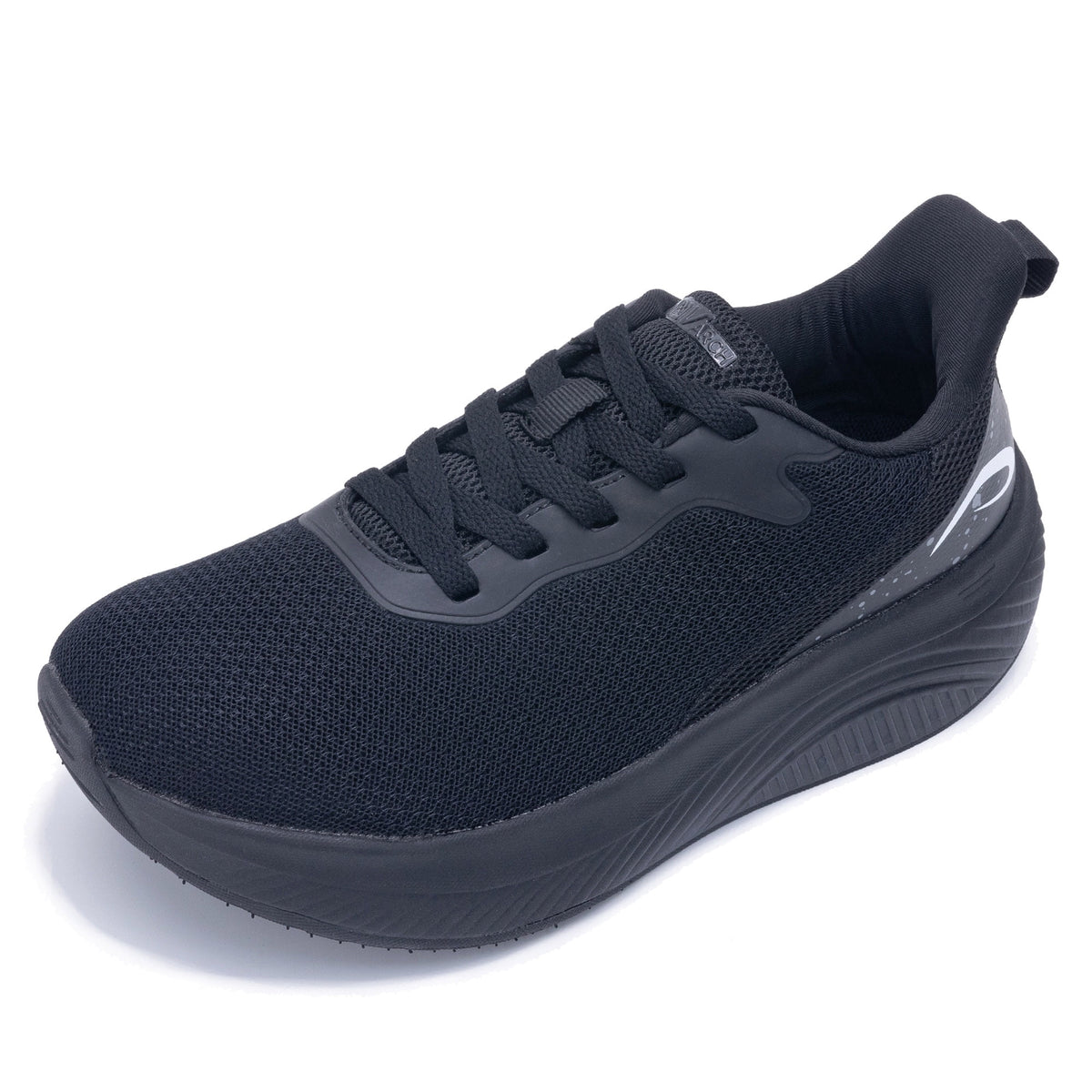 FefiYo Plantar Fasciitis Walking Sneakers, Wide Toe Box with Arch and Orthotic Support Grey US 10